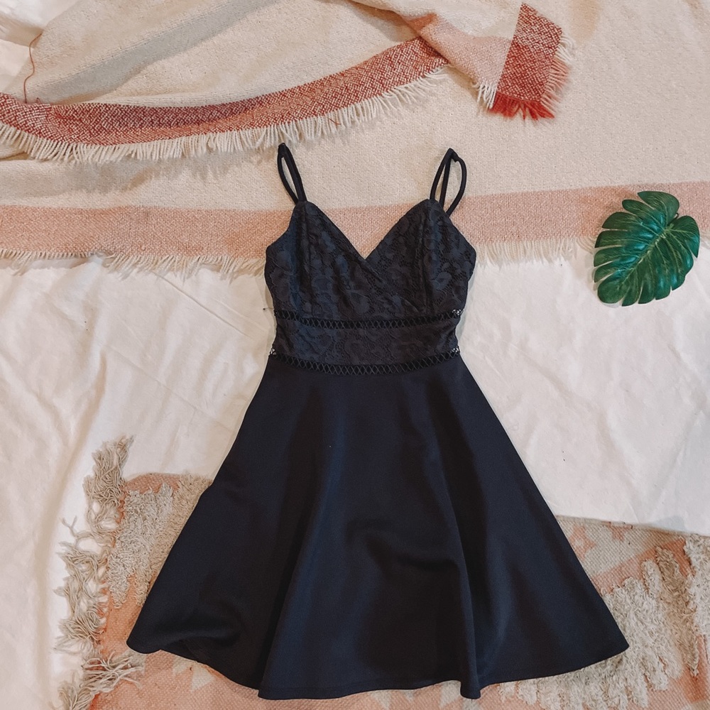 Francesca’s brand purple lace dress
